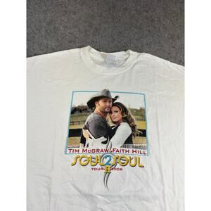 VINTAGE Y2K Tim McGraw Faith Hill Shirt Men Soul 2 Soul Country Concert Tour 2XL